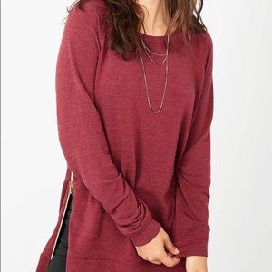 Stella and Dot Zip Pullover Burgundy size small